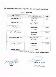 محاضرات اسبوعي العام